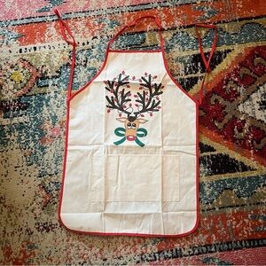 VINTAGE RUDOLPH THE RED NOSE REINDEER CHRTISTMAS HOLIDAY CANVAS APRON NEW